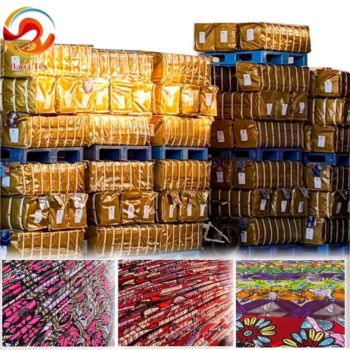 Baiyi Textile 100% Cotton Wax Fabrics  - Image 2