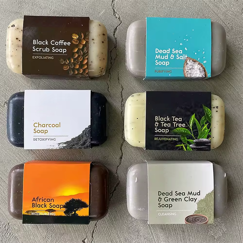 Wholesale Black African Soap Natural Handmade Bathing Soap for Women Men Soap Bar OEM thumbnail 2