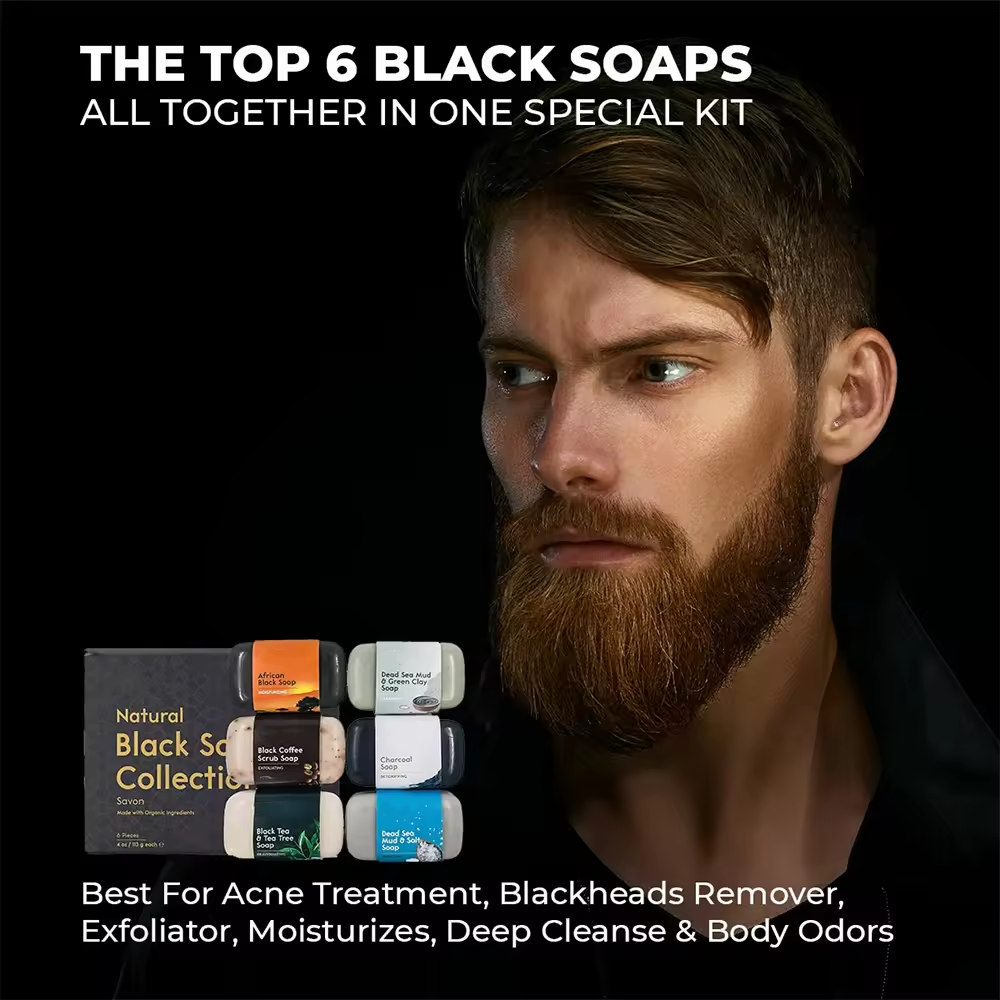 Wholesale Black African Soap Natural Handmade Bathing Soap for Women Men Soap Bar OEM thumbnail 3