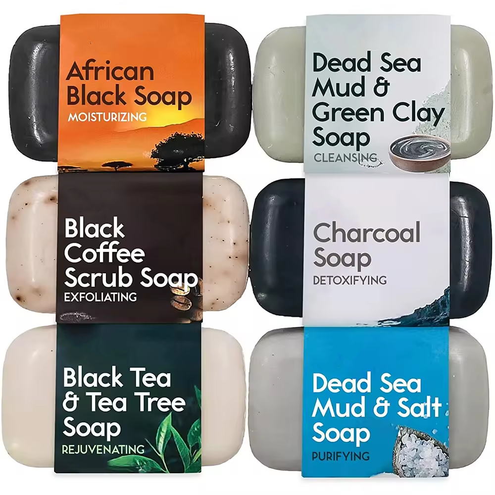 Wholesale Black African Soap Natural Handmade Bathing Soap for Women Men Soap Bar OEM thumbnail 4