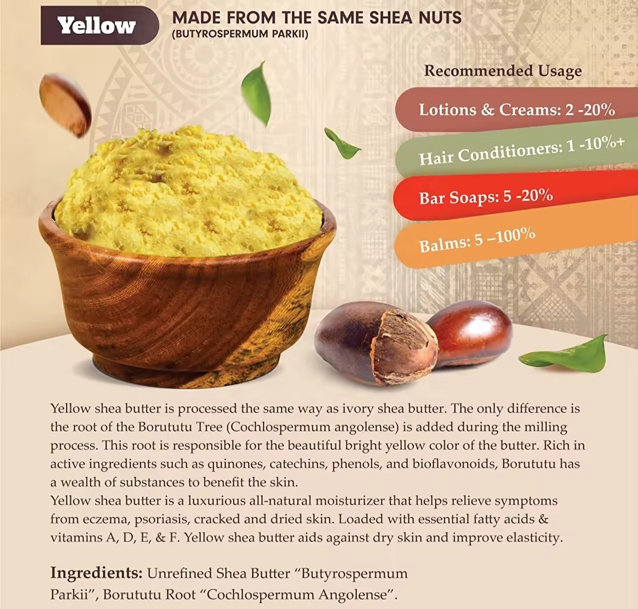 Raw Organic Unrefined Shea Butter High Quality Bulk Cream for Body Lotion Soap Making Hair Masks & Natural Skincare Formulations - Image 7