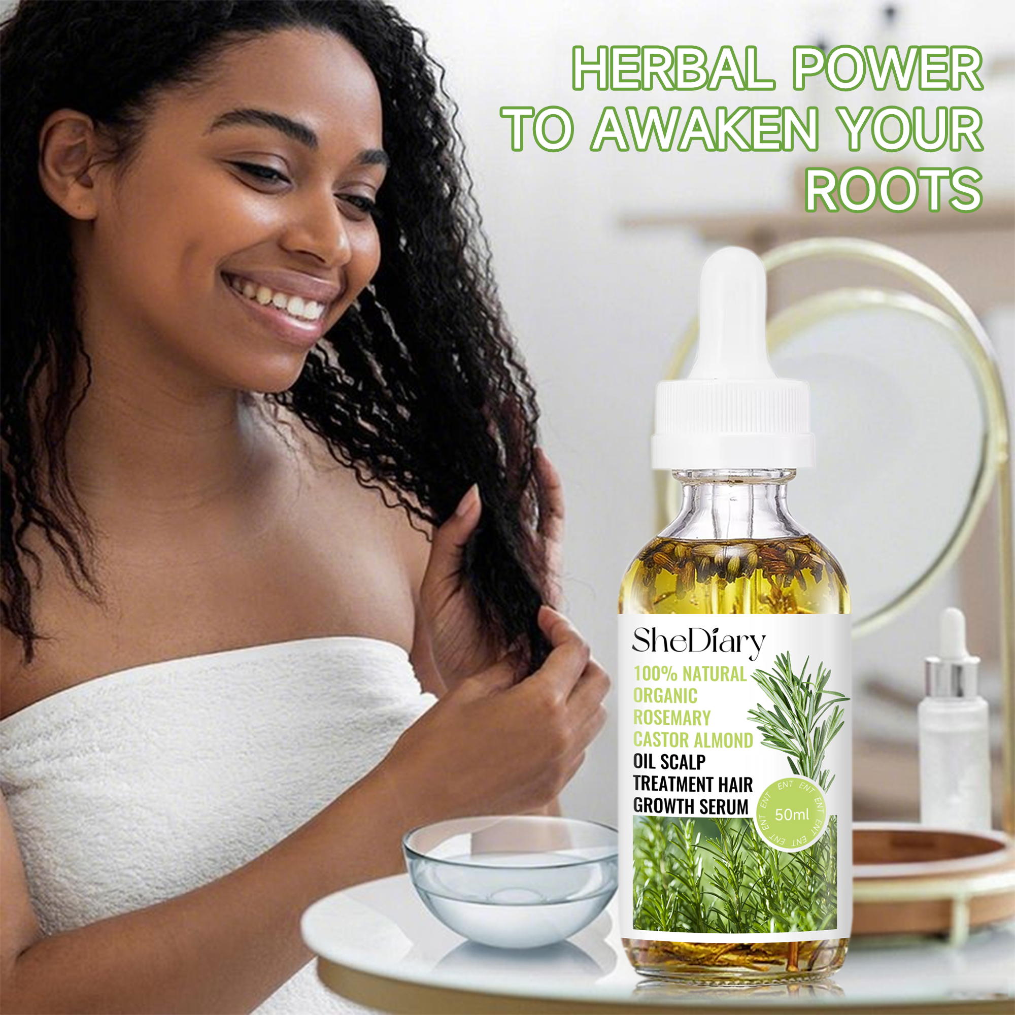 Natural Organic Rosemary Castor Oil - Image 2