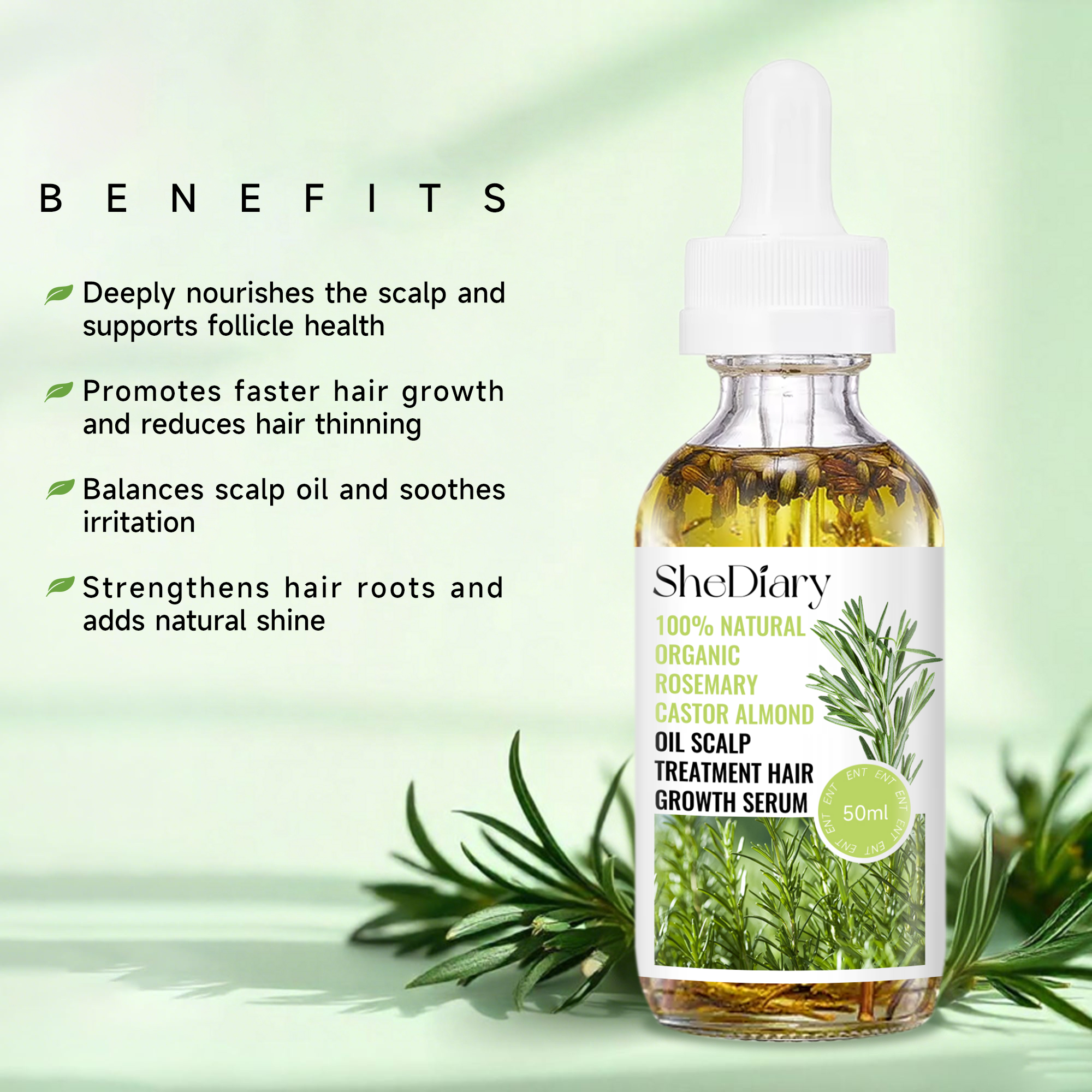 Natural Organic Rosemary Castor Oil - Image 4