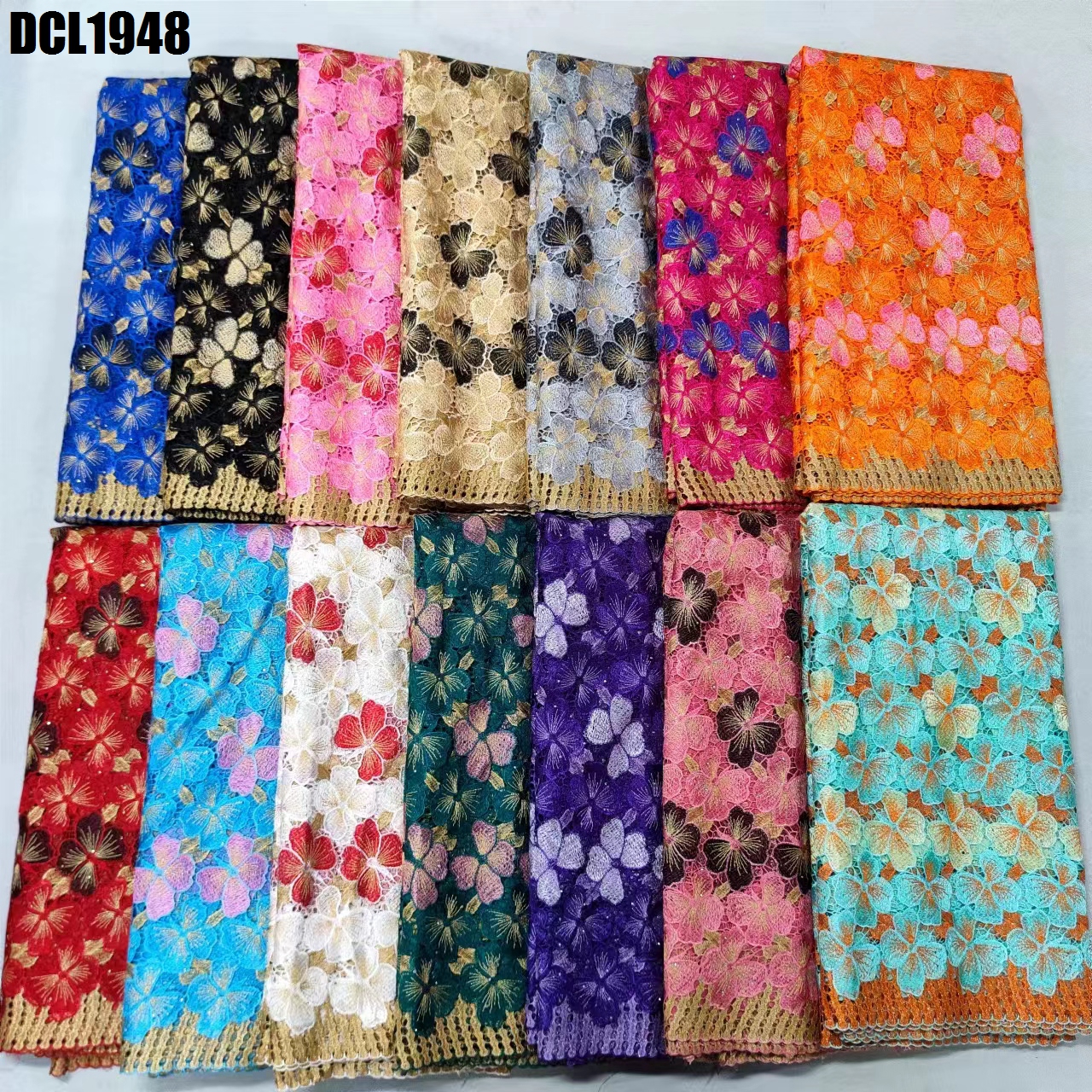 African Cord Guipure Lace Embroidery Fabric - Image 4